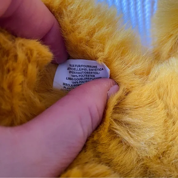 NWOT Anthropologie Faux Fur Slippers in Yellow - Picture 9 of 10